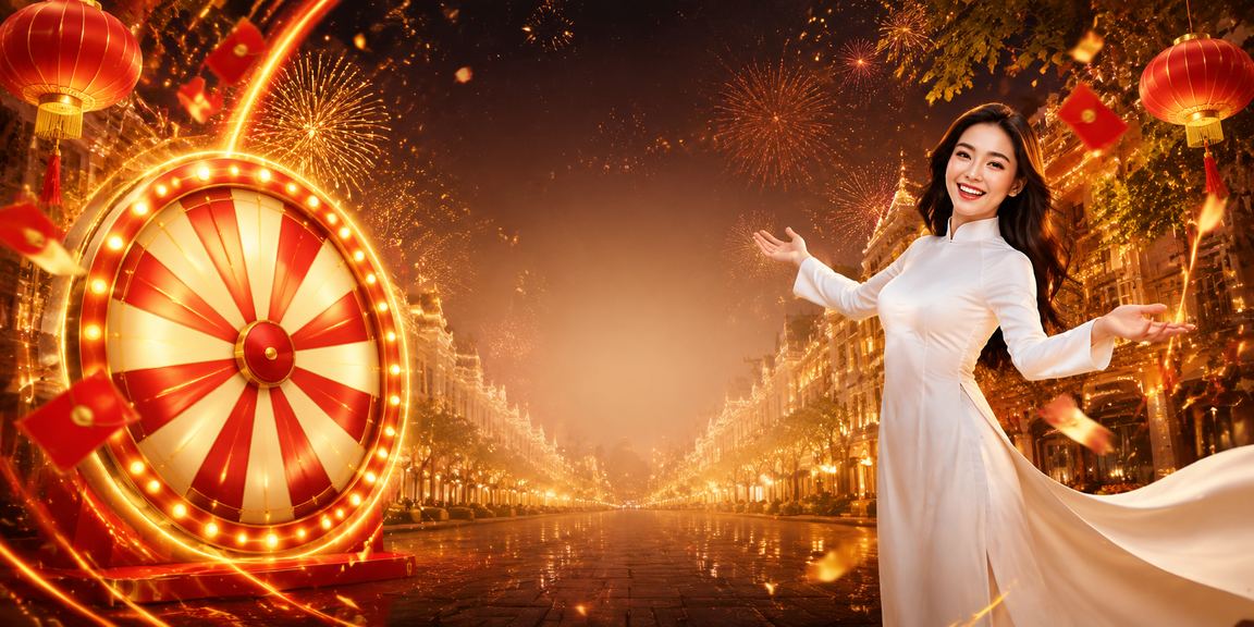 Người phụ nữ mặc áo dài truyền thống Hà Nội tham gia trò chơi roulette trực tuyến