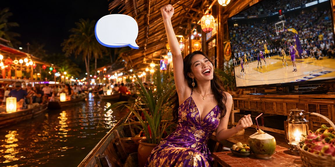 Người dùng vùng đồng bằng sông Cửu Long xem kèo bóng rổ buổi tối tại chợ đêm